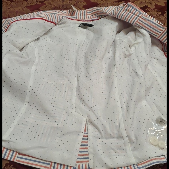 NWT Talbots Seersucker Red, White, Blue Blazer - Picture 4 of 9